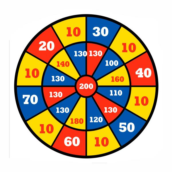 Dartscheibe 4 Bunt